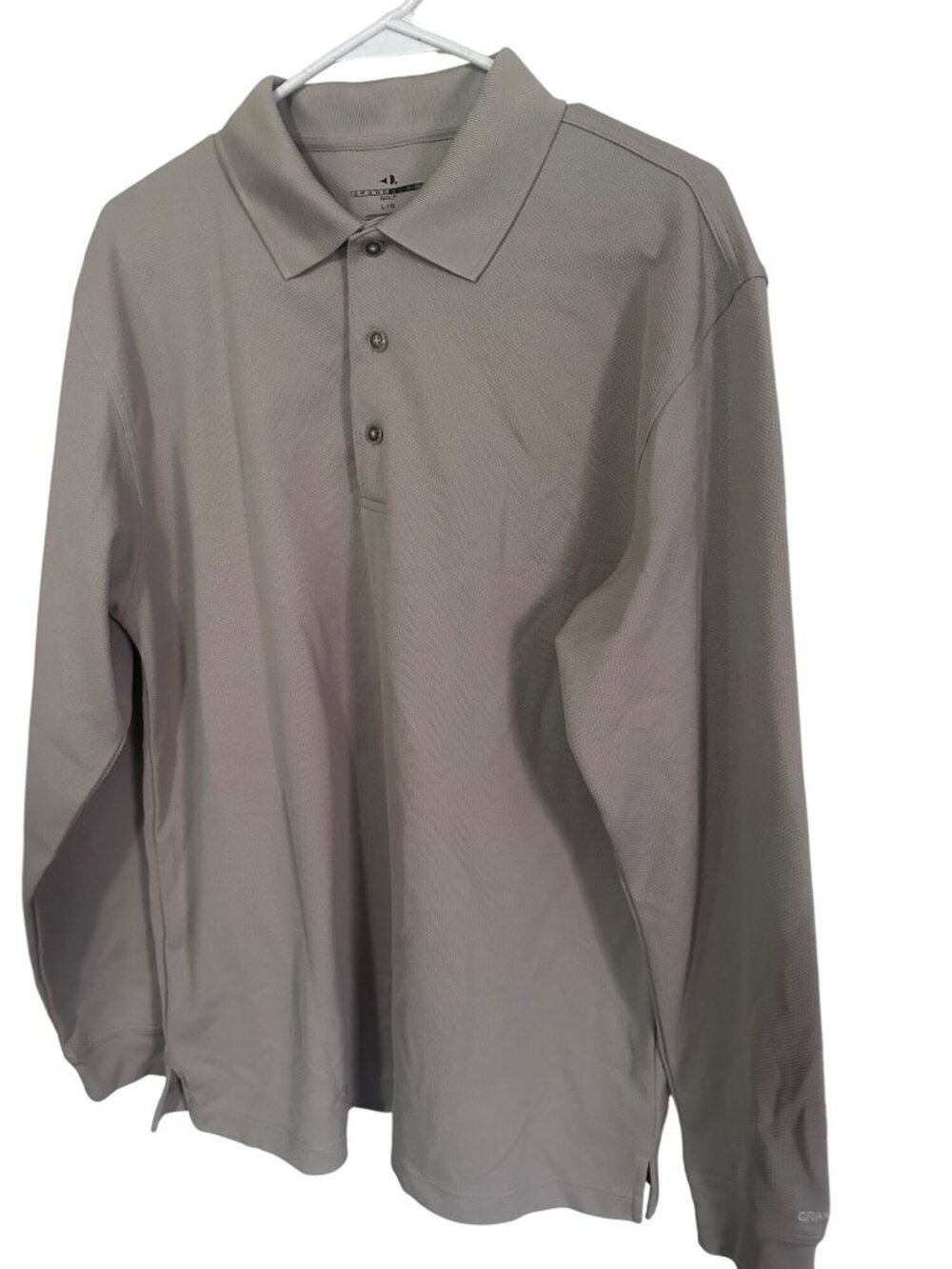 Grand Slam Golf tan long sleeve polo size L